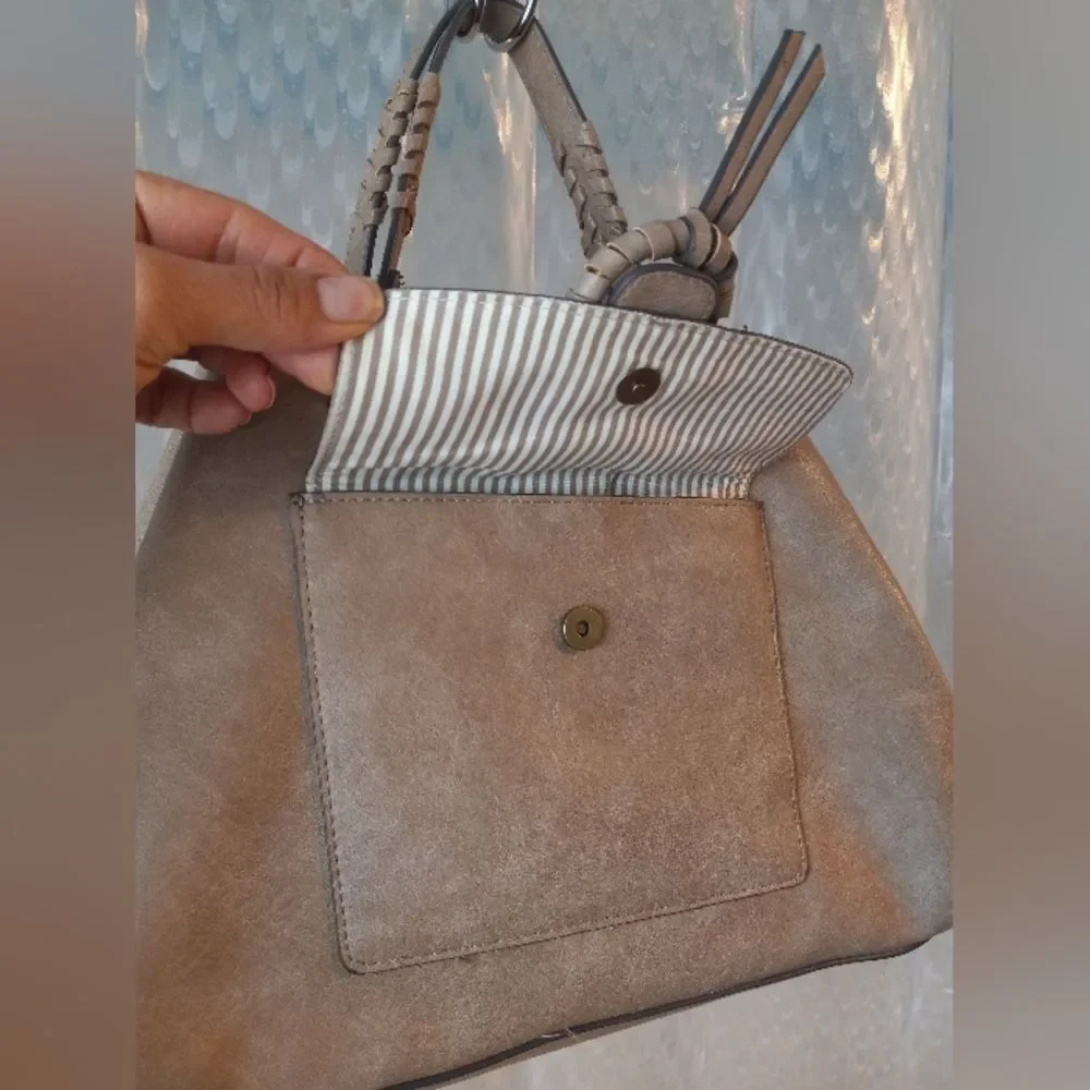 Maurices Wrap Ring Stitch Satchel Bag